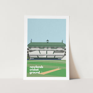 Newlands Cricket Ground Cape Town Illustration Art Print