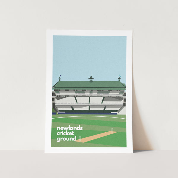 Newlands Cricket Ground Cape Town Illustration Art Print