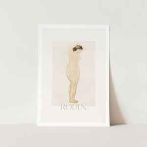 Nude With Hands On Head by Auguste Rodin PFY Art Print
