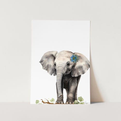 Nursery Elephant 01 Art Print