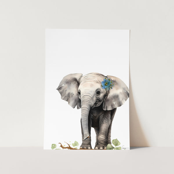 Nursery Elephant 01 Art Print