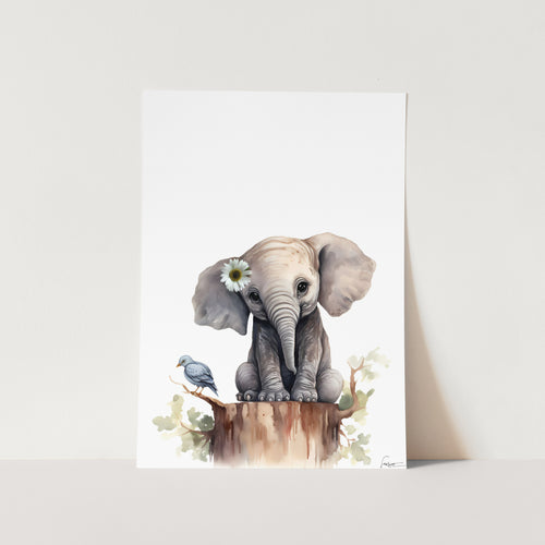 Nursery Elephant 03 Art Print