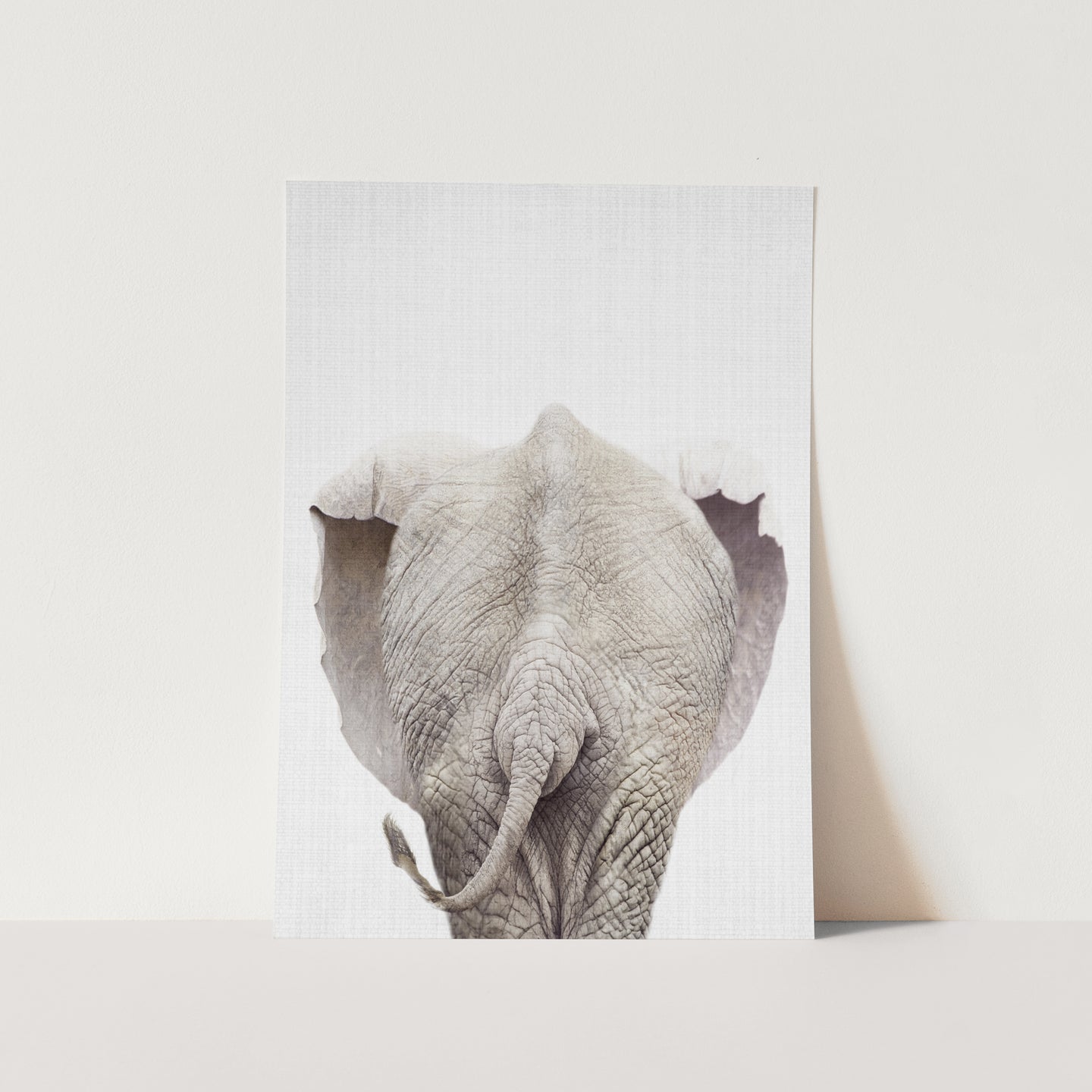 Peekaboo Elephant Tail PFY Art Print