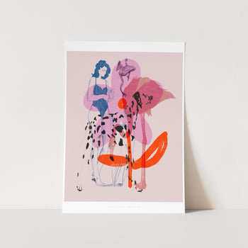 Pink and Red Collage PFY Art Print