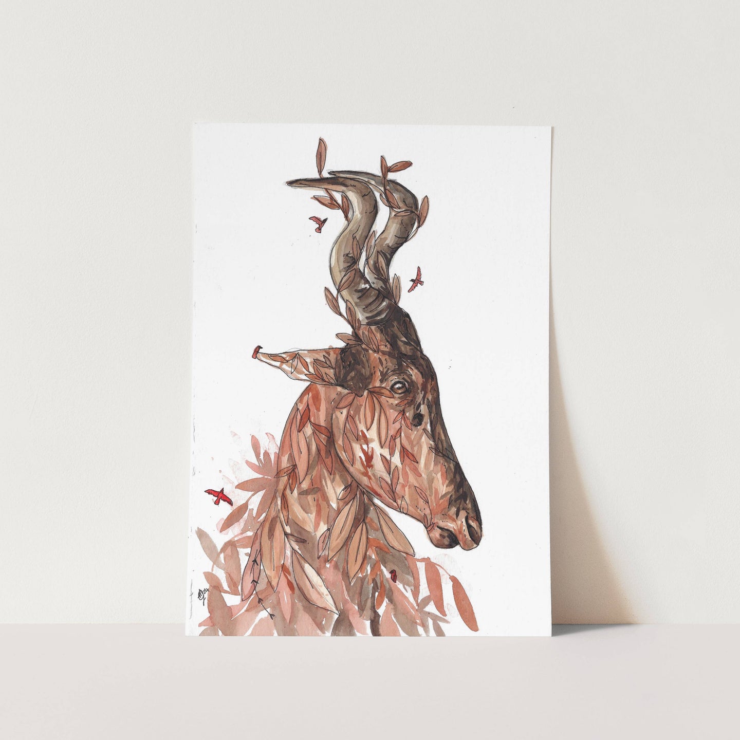 Red Hartebeest by Mareli Art Print