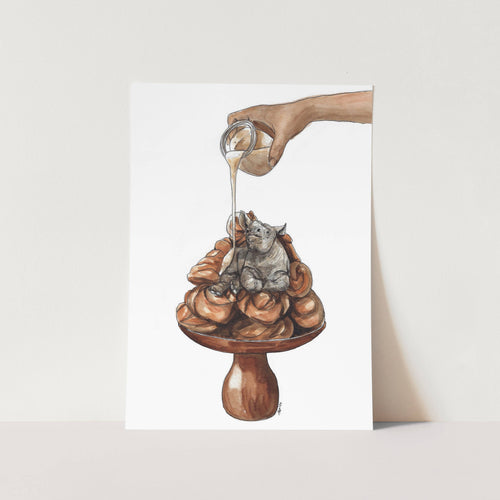Rhino Rolls Art Print