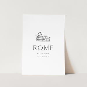 Rome Coordinates PFY Art Print