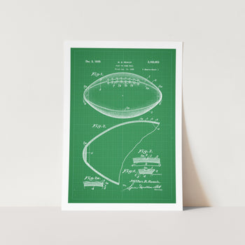 Rugby Ball Patent Art Print