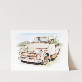 Rusty Chev Pickup Art Print