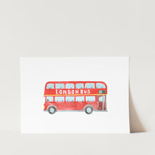 Load image into Gallery viewer, Red London Bus Art Print