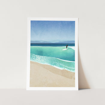 Surf Girl 06 by Henry Rivers Art Print