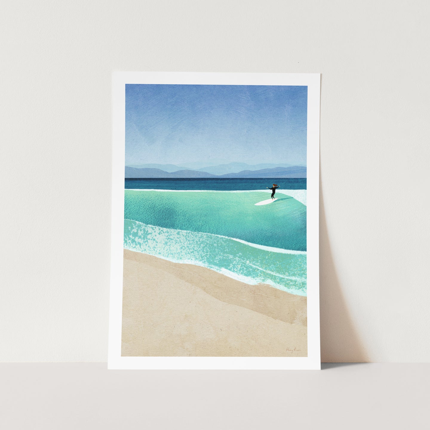 Surf Girl 06 by Henry Rivers Art Print