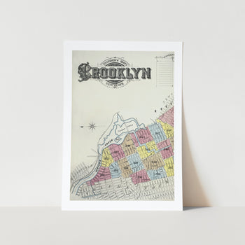 Sanborn Fire Insurance Map Brooklyn Art Print