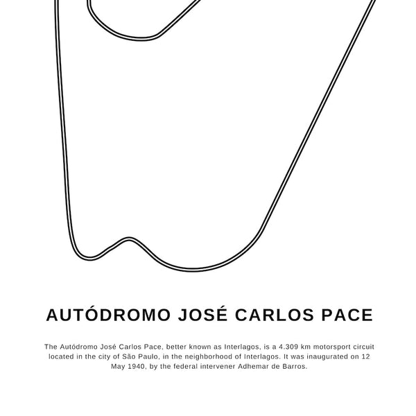 São Paulo Autódromo José Carlos Pace F1 Race Track Art Print
