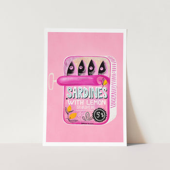 Sardines Tin Can Pink PFY Art Print