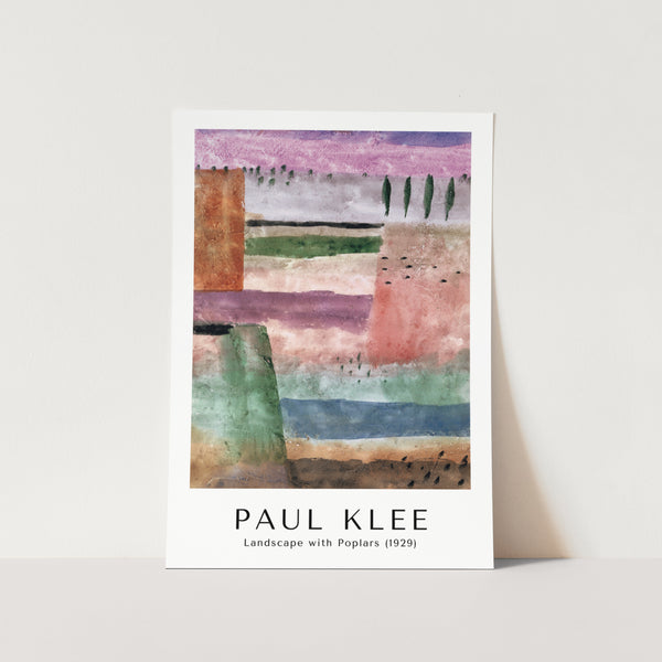 Landscape with Poplars by Paul Klee Art Print
