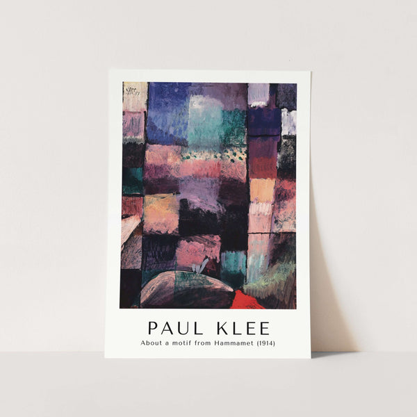About a motif from Hammamet by Paul Klee Art Print