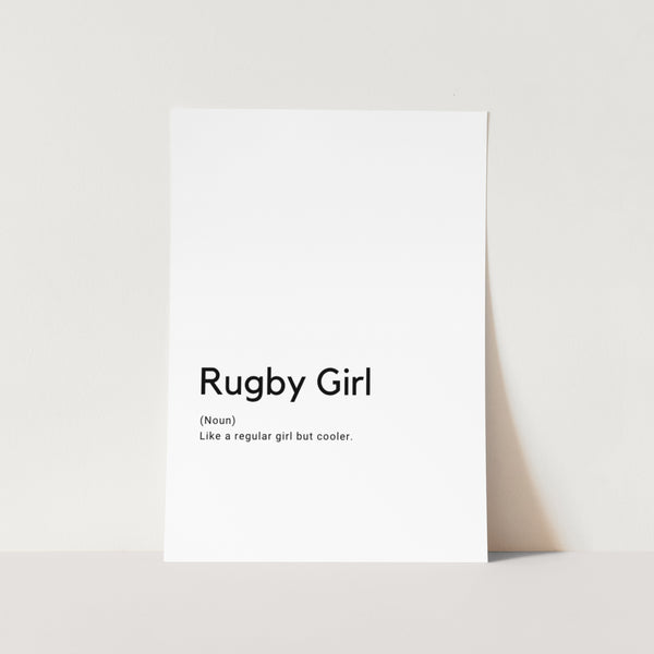 Rugby Girl Art Print