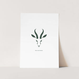 Springbok Backside Pattern Back Die Springbokke Art Print