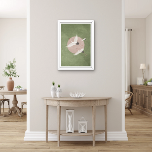 Green Cranes Art PFY Print