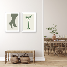 Load image into Gallery viewer, Green Cocktail with Olive PFY Art Print