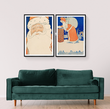 Load image into Gallery viewer, Santa with Gift Bag Art Print