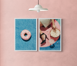 Donut on Blue PFY Art Print