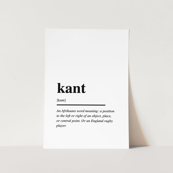 Kant Art Print