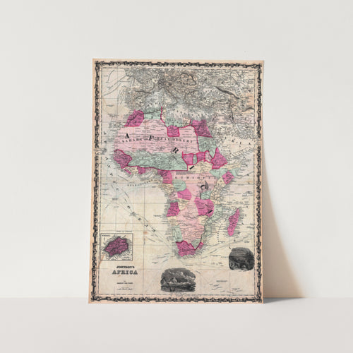 Johnsons Map of Africa Art Print