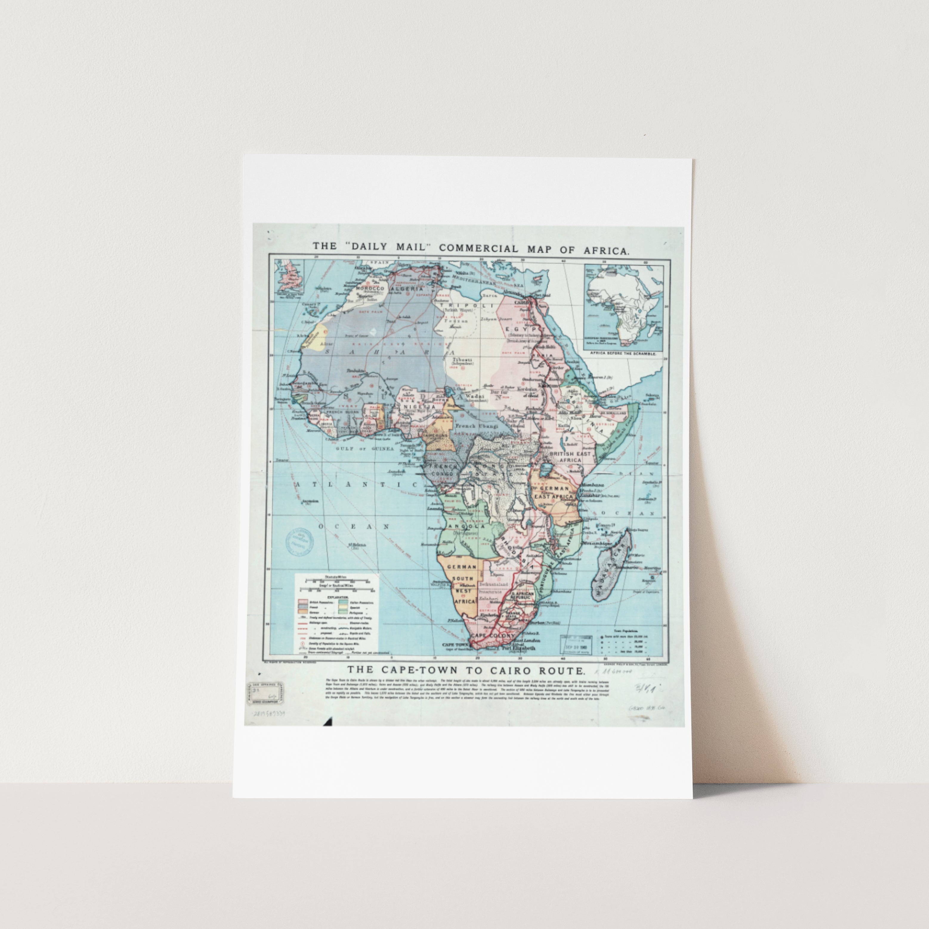 Daily Mail Map of Africa Art Print