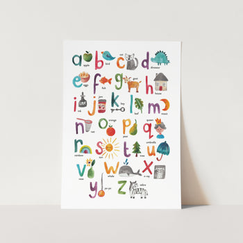 Lowercase Alphabet-Eng Art Print