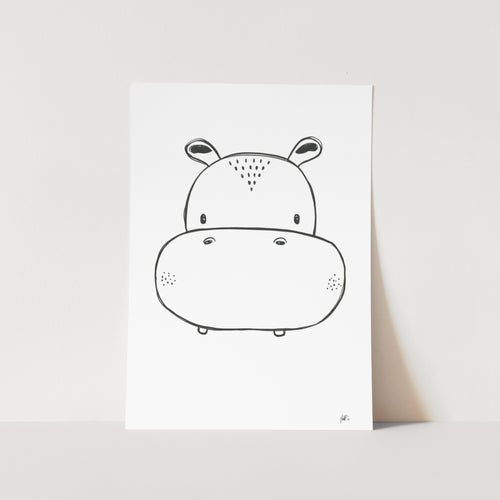 Hippo by Lor Art Print