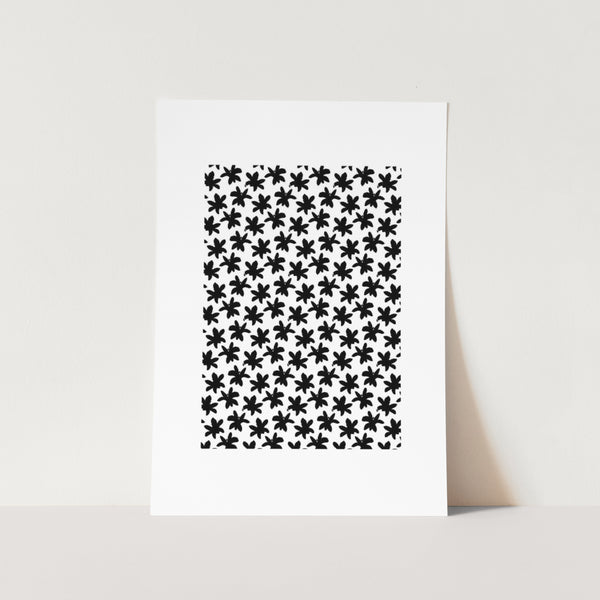 Agapanthus Silhouette Single Flower pattern Art Print