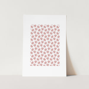 Agapanthus Silhouette Single Flower pattern Art Print