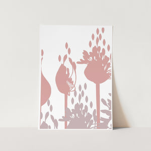 Agapanthus Silhouette Buds Art Print