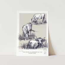 Load image into Gallery viewer, The Grass Is Greener in Beige Art Print
