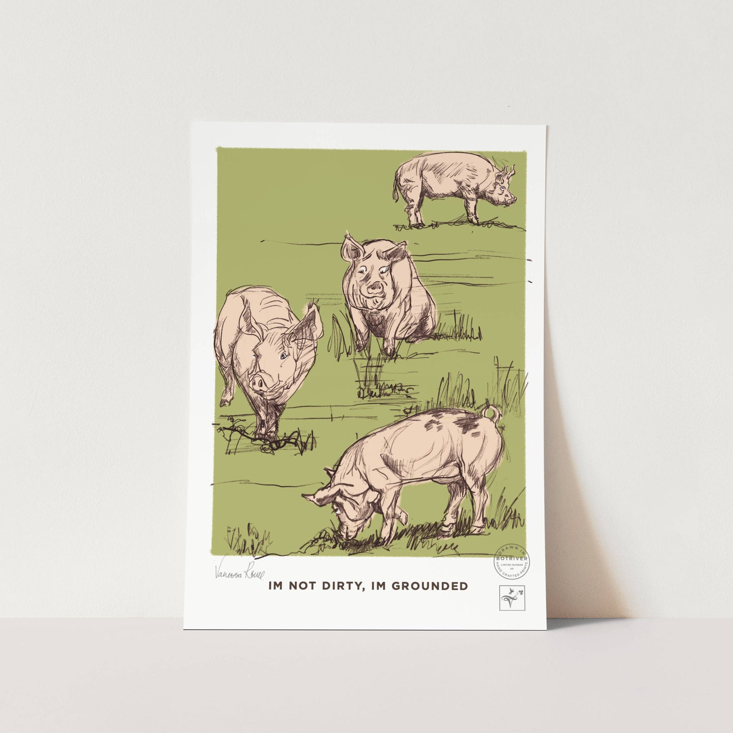 It's not Dirty in Green Art Print