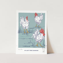 Load image into Gallery viewer, Free Ranging in Blue Art Print
