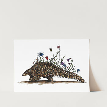 Floral Pangolin Art Print