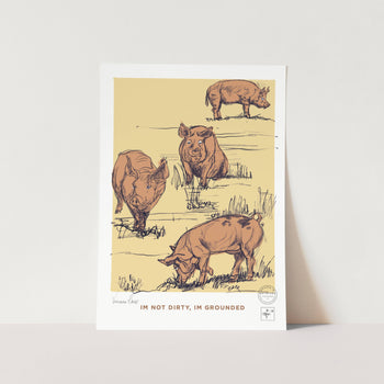 I'm not Dirty in Yellow Art Print