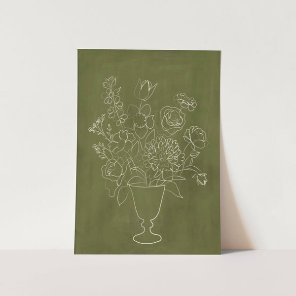 Botanical Line Drawing PFY Art Print