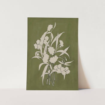 Green Botanical Bouquet PFY Art Print