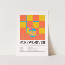 Load image into Gallery viewer, Screwdriver Recipe Art Print