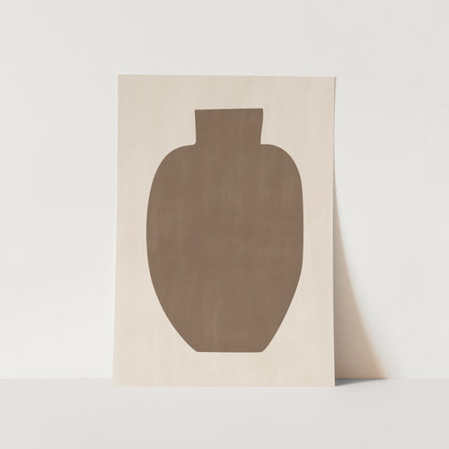 Simple Brown Vase PFY Art Print