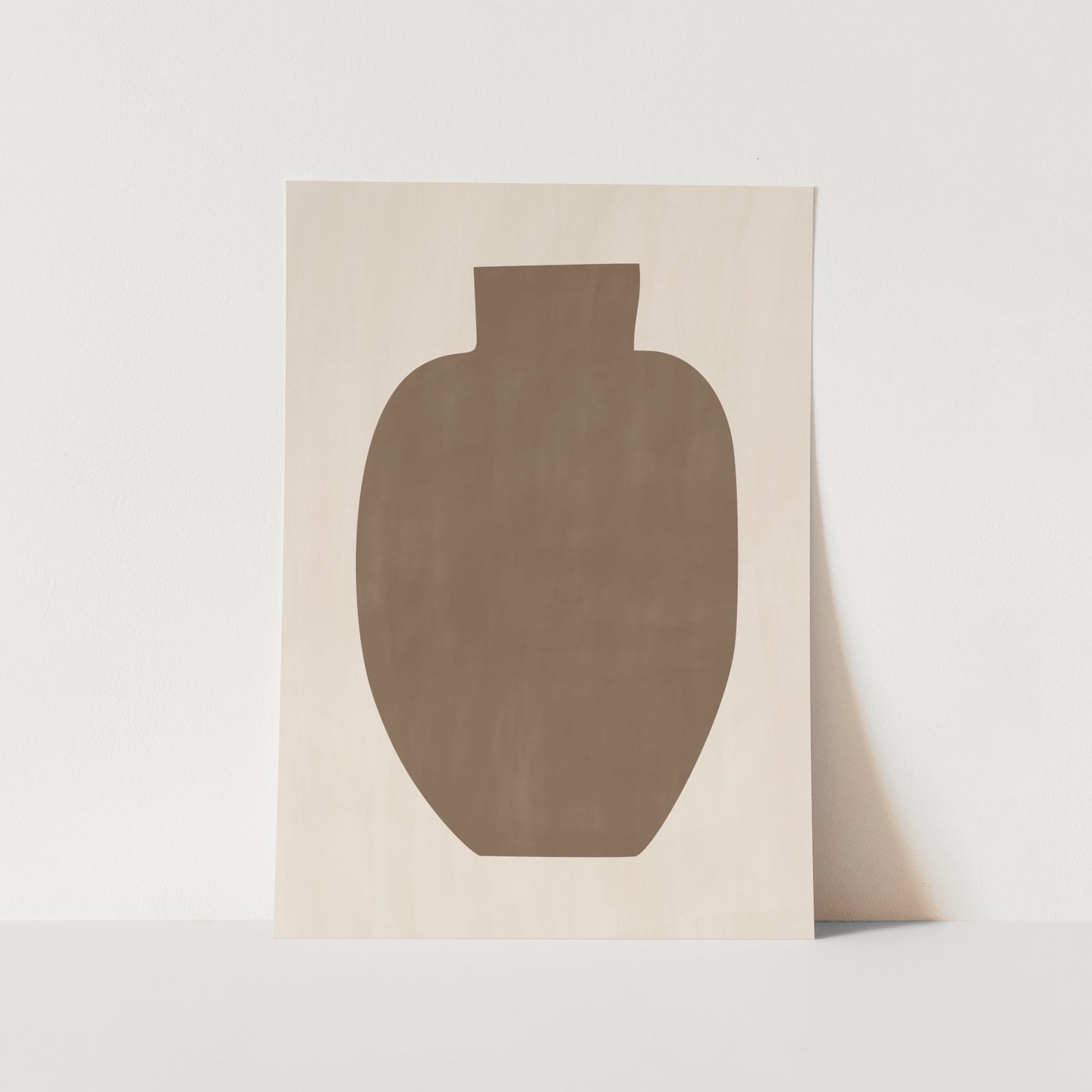 Simple Brown Vase PFY Art Print