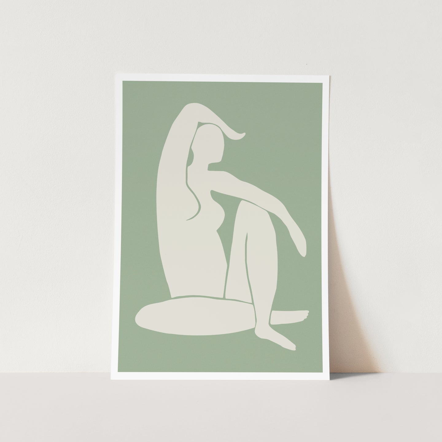 Sitting Down Green PFY Art Print