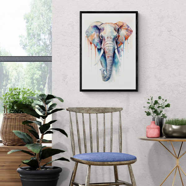 Watercolour Elephant Art Print