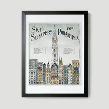 Load image into Gallery viewer, Sky Scrapers of Philadelphia Travel Art Print