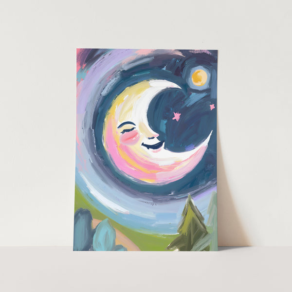 Smiling Moon PFY Art Print