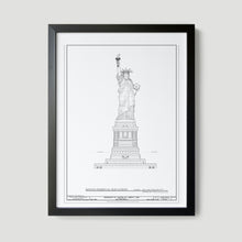 Load image into Gallery viewer, Statue of Liberty Blueprint Art Print